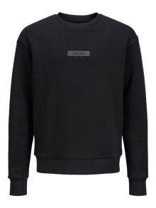 Jack & Jones Loose Fit Crew neck Junior Ribbed cuffs Set in sleeves Sweatshirt -Black - 12269878