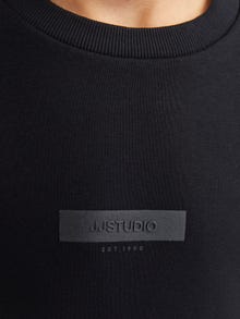 Jack & Jones Loose Fit Crew neck Junior Ribbed cuffs Set in sleeves Sweatshirt -Black - 12269878