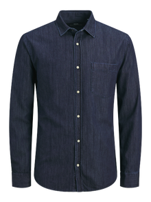 R.D.D. ROYAL DENIM DIVISION Relaxed Fit Denim Shirt -Dark Denim - 12269990