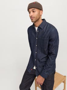 R.D.D. ROYAL DENIM DIVISION Relaxed Fit Denim Shirt -Dark Denim - 12269990