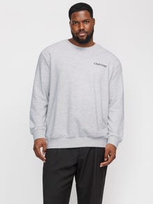Jack & Jones Plus Size Sweat-shirt Imprimé -White Melange - 12270091