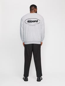 Jack & Jones Plus Size Sweat-shirt Imprimé -White Melange - 12270091