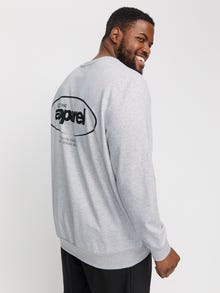 Jack & Jones Plus Size Sweat-shirt Imprimé -White Melange - 12270091