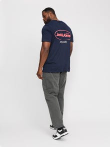 Jack & Jones Plus Size Takapainatus T-paita -Sky Captain - 12270104