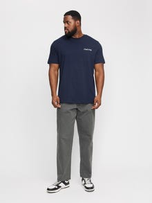 Jack & Jones Plus Size Takapainatus T-paita -Sky Captain - 12270104
