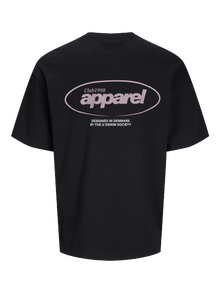 Jack & Jones Plus Size Backprintet T-shirt -Black - 12270104