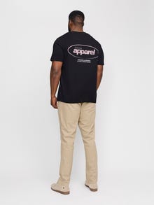 Jack & Jones Plus Size Backprintet T-shirt -Black - 12270104