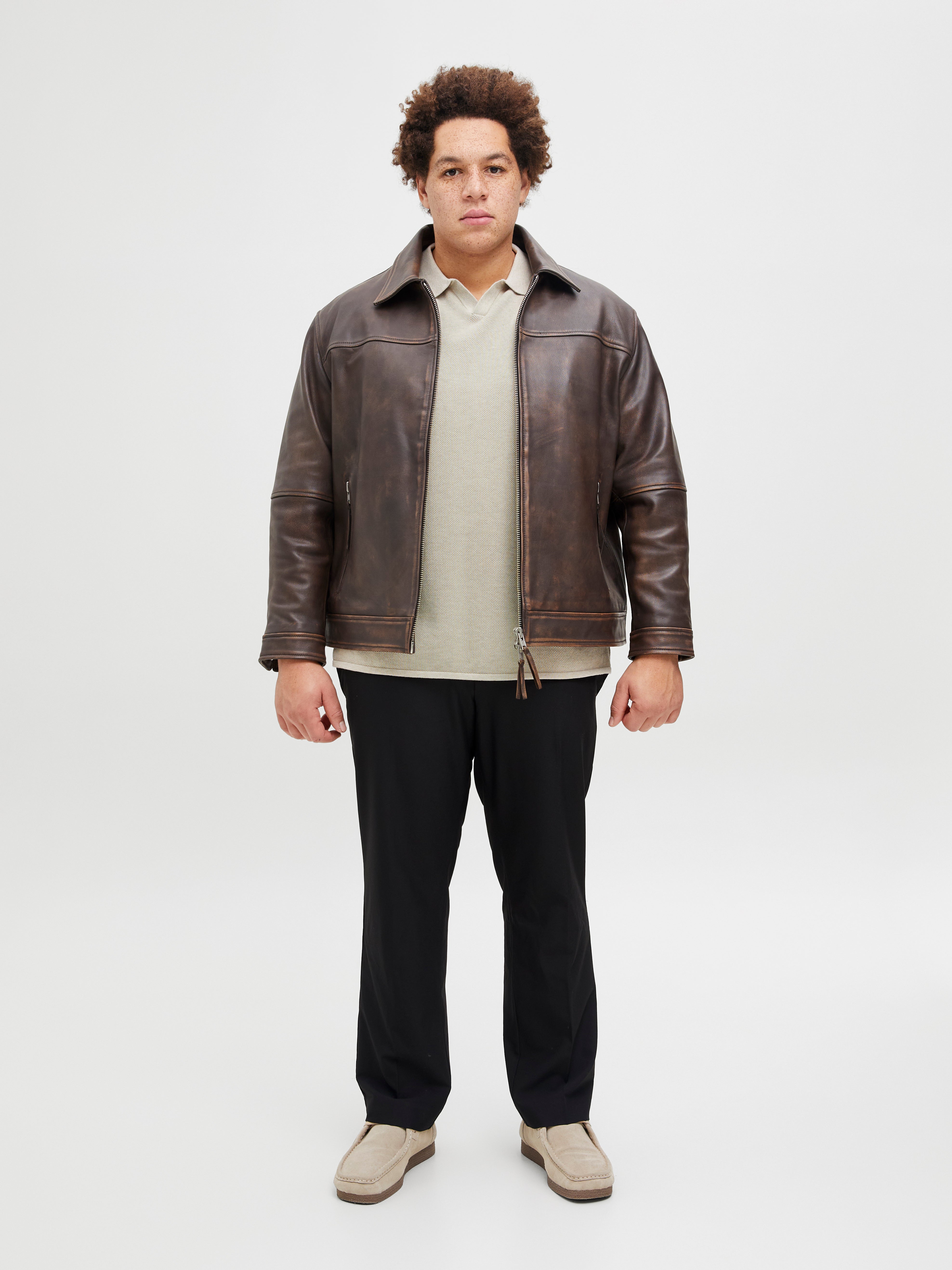 Thumbnail - Plus Size Gestricktes Polo