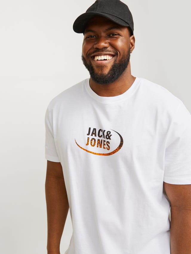 Jack & Jones Plus Size Camiseta Logotipo - 12270142