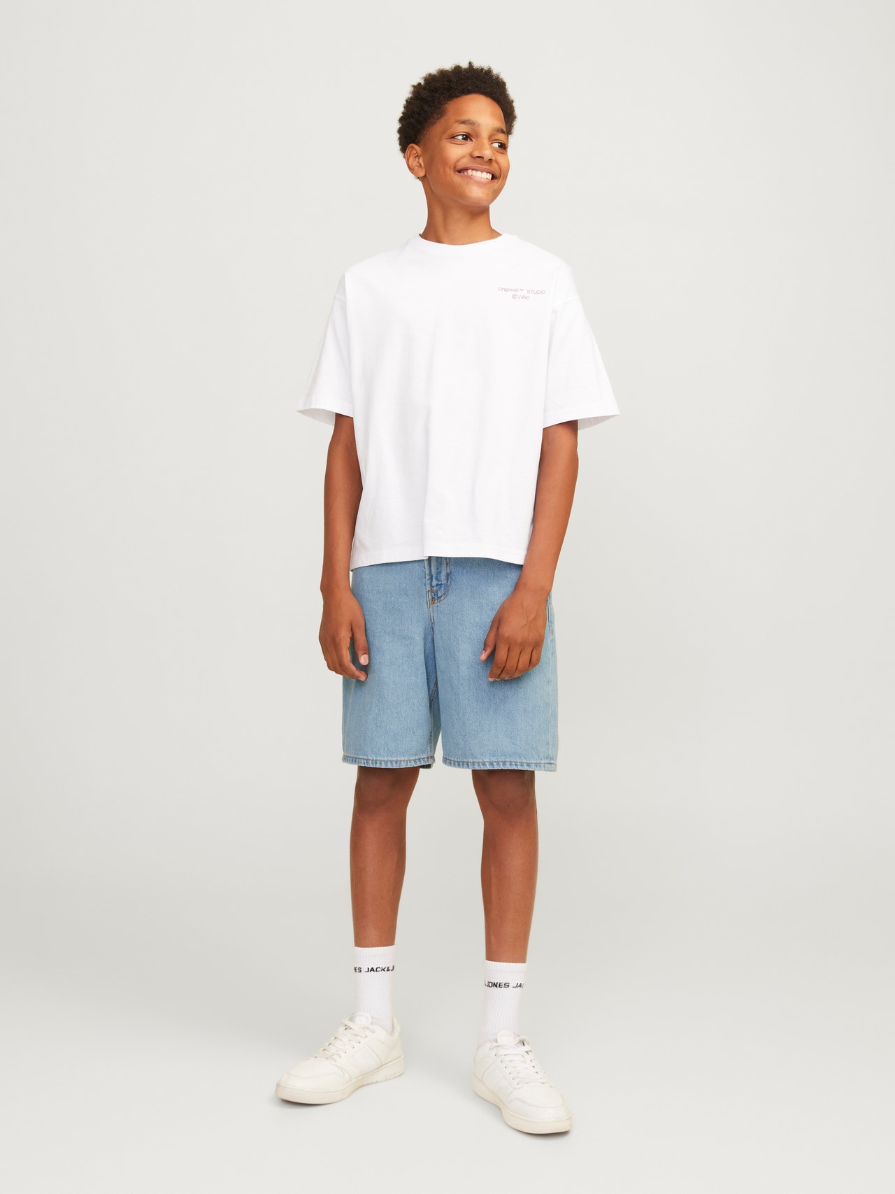 Jack & Jones Baggy fit Casual shorts Voor jongens -Blue Denim - 12270144