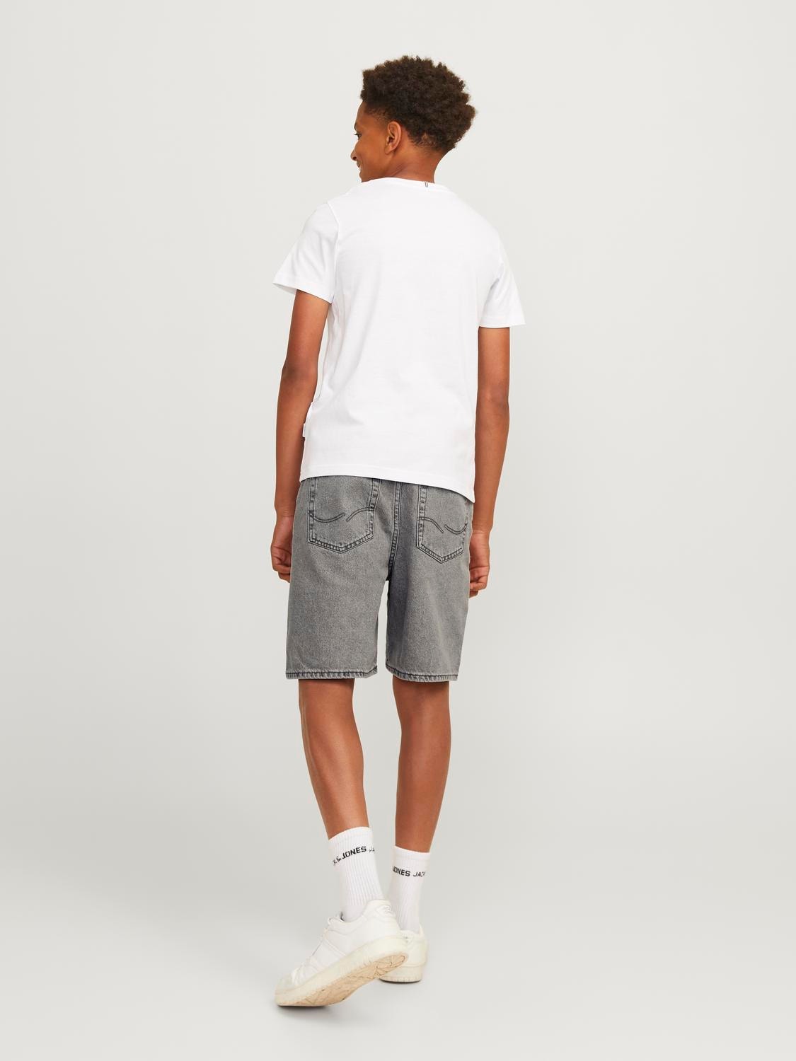 Jack & Jones Baggy fit Casual Shorts För pojkar -Grey Denim - 12270147