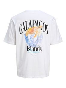 Jack & Jones Plus Size Logotipas Marškinėliai -Bright White - 12270151
