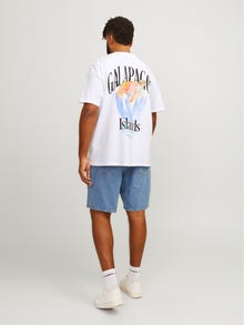 Jack & Jones Plus Size Z logo T-shirt -Bright White - 12270151