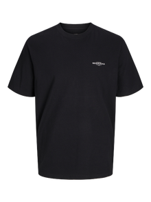 Jack & Jones Plus Size Logotipas Marškinėliai -Black - 12270151