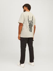 Jack & Jones Plus Size Printed T-shirt -Moonbeam - 12270187