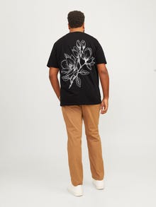 Jack & Jones Plus Size Painettu T-paita -Black - 12270187