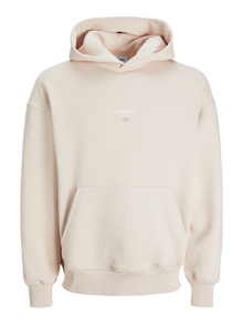 Jack & Jones Printed Hoodie -Moonbeam - 12270475