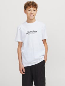 Jack & Jones Logotipas Marškinėliai Jaunimui -White - 12270609