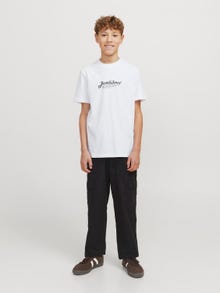Jack & Jones Logotipas Marškinėliai Jaunimui -White - 12270609