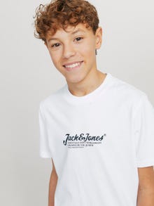 Jack & Jones Logotipas Marškinėliai Jaunimui -White - 12270609