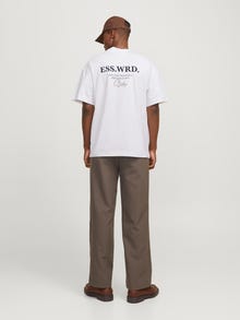 Jack & Jones Painettu O-pääntie T-paita -White - 12270638