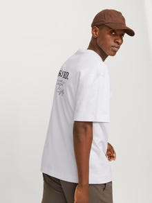 Jack & Jones Painettu O-pääntie T-paita -White - 12270638