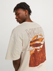 Jack & Jones Printed Crew neck T-shirt -Moonbeam - 12270714