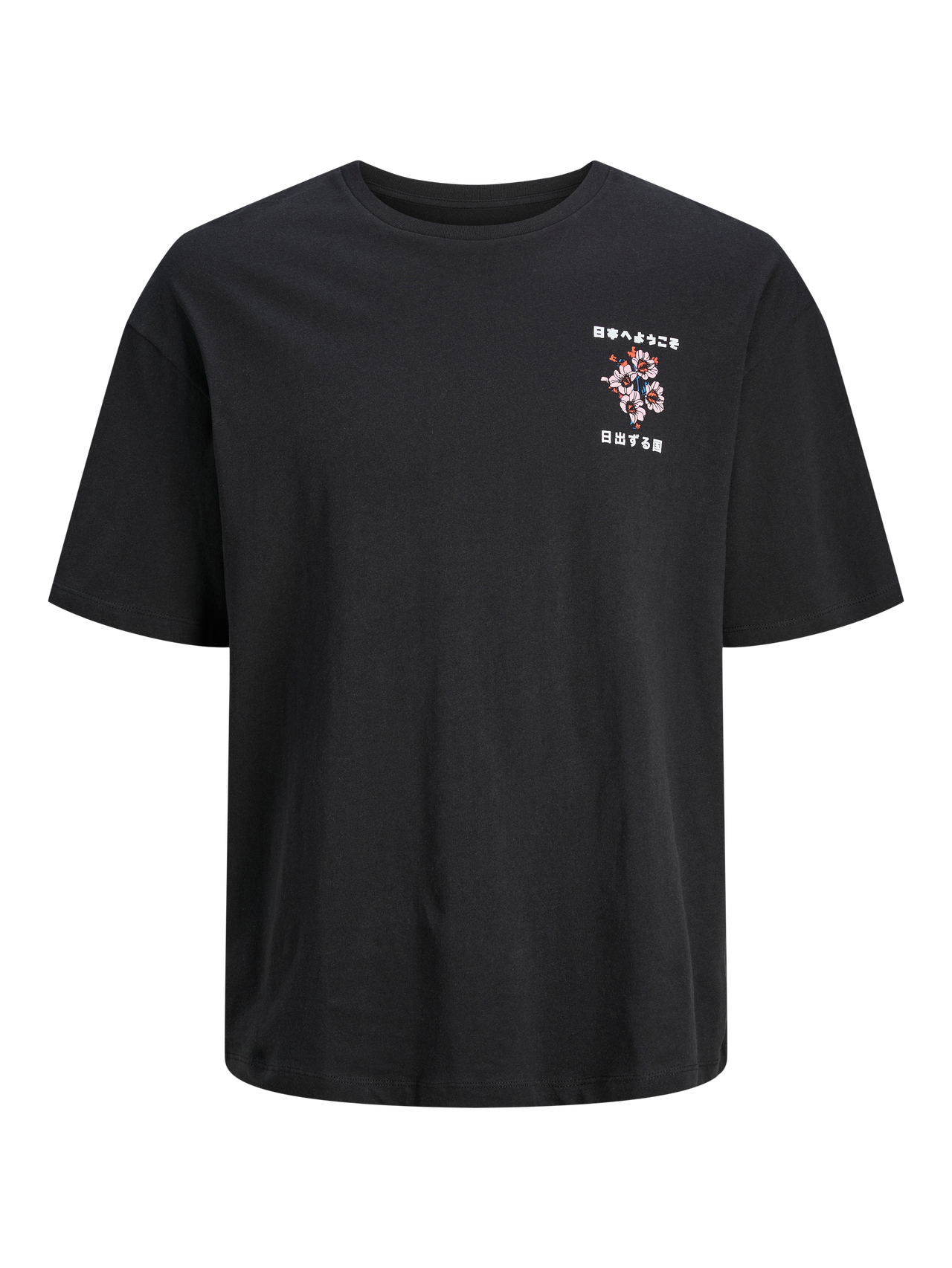 Jack & Jones Tryck Rundringning T-shirt -Caviar - 12270721