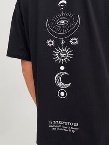 Jack & Jones Printed Round Neck T-shirt -Black - 12270778