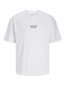Jack & Jones Bedrukt O-hals T-shirts -Bright White - 12270781
