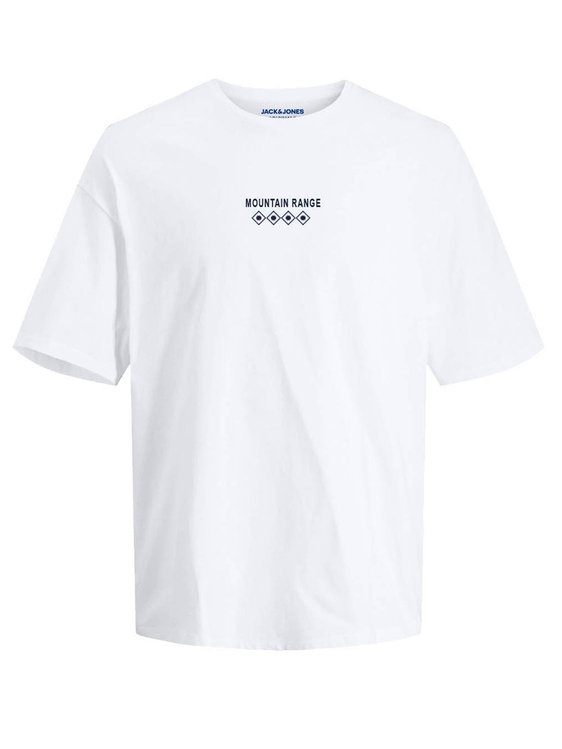 Jack & Jones Printed Round Neck T-shirt -Bright White - 12270781