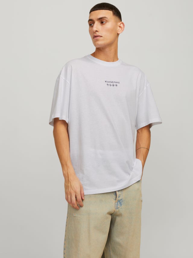 Jack & Jones Potištěný Kulatý Tričko - 12270781