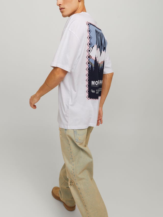 Jack & Jones Nadruk Okrągły dekolt T-shirt - 12270781