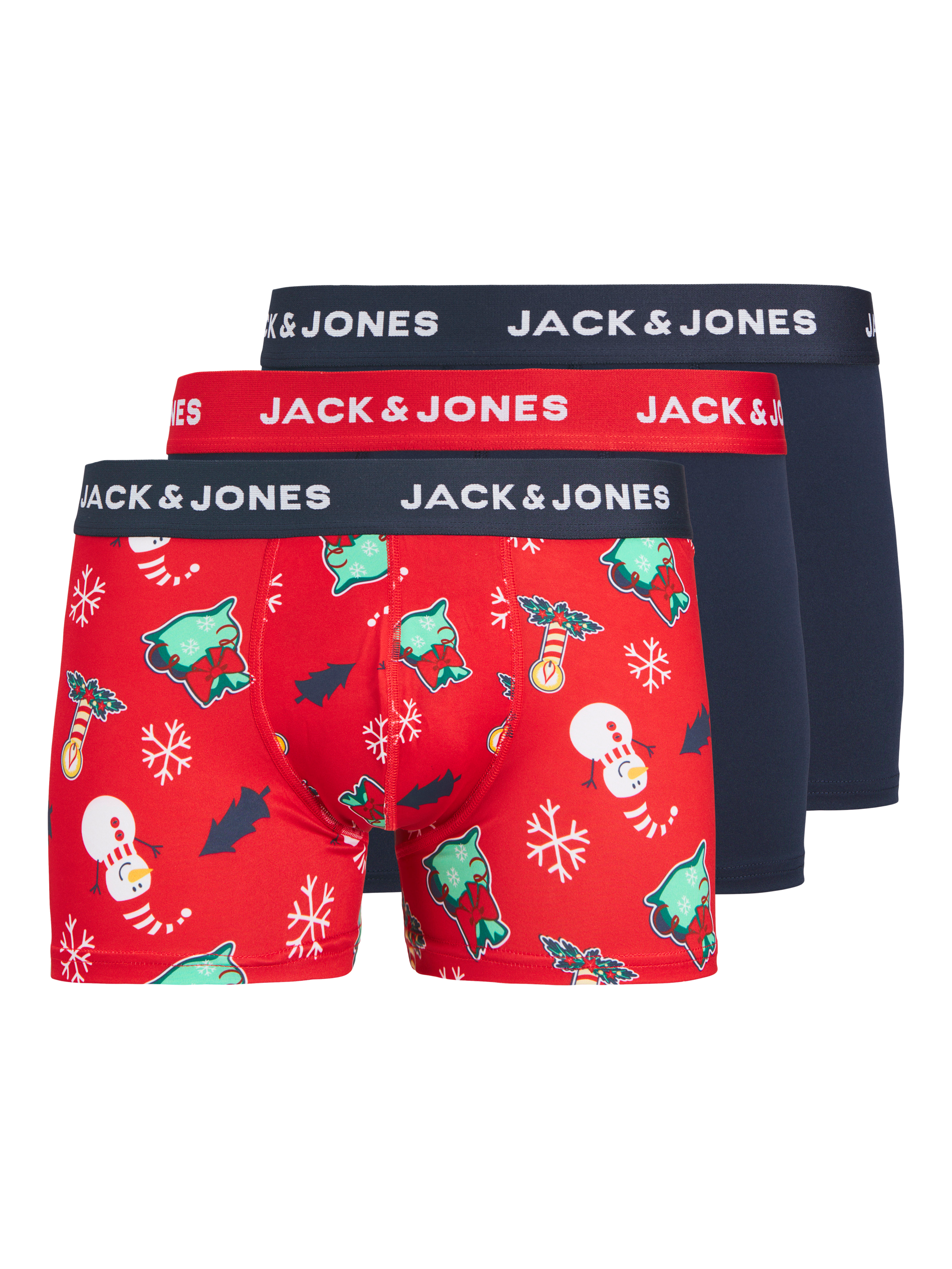 3pack xmas Boxershorts Donkerrood Jack & Jones®
