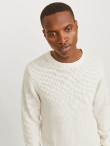 Jack & Jones Einfarbig Strickpullover -Sea Salt - 12270919