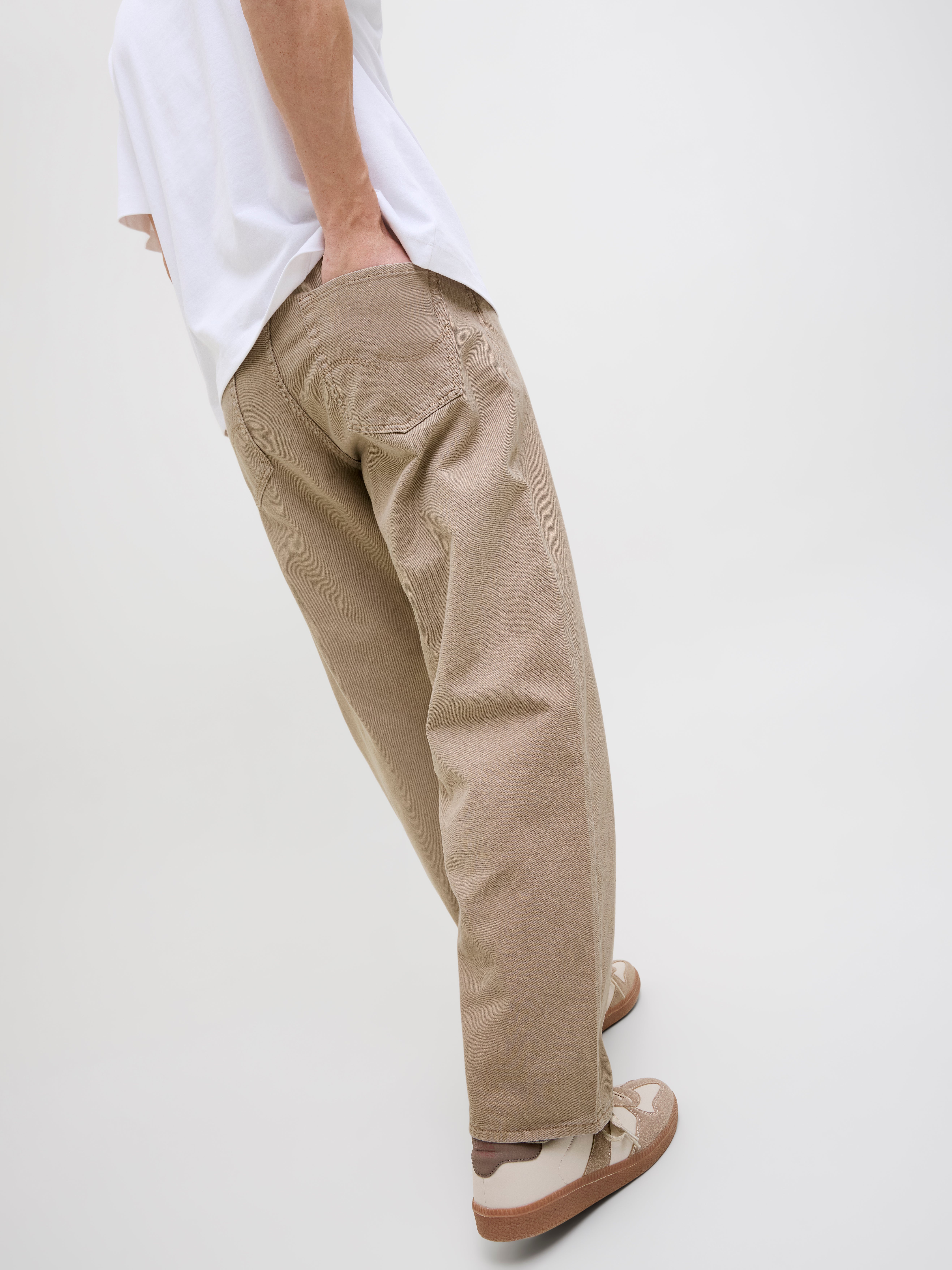Wide-Leg Fit 5 Pocket trousers | Light Grey | Jack & Jones® Wide-Leg Fit 5 Pocket trousers | Light Grey | Jack & Jones®
