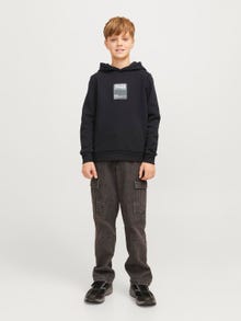 Jack & Jones Printet Hættetrøje Junior -Black - 12271328