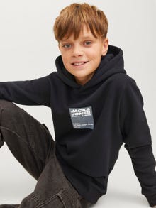 Jack & Jones Printet Hættetrøje Junior -Black - 12271328