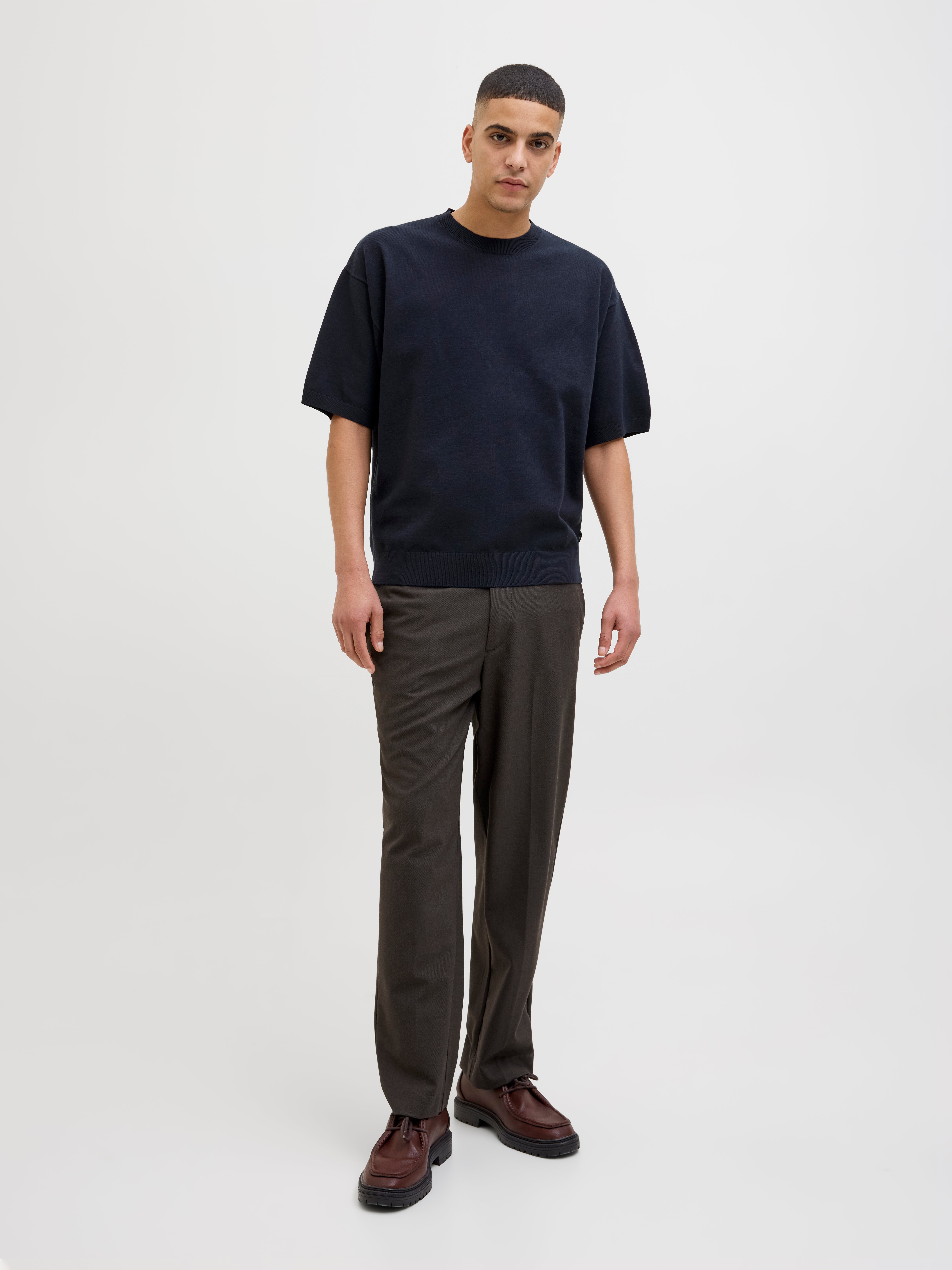 Thumbnail - Einfarbig Gestricktes T-shirt