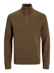Jack & Jones Einfarbig Strickpullover -Shitake - 12271405