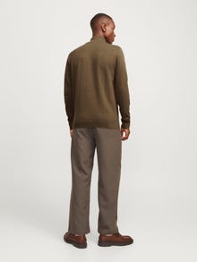 Jack & Jones Einfarbig Strickpullover -Shitake - 12271405