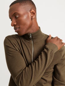 Jack & Jones Einfarbig Strickpullover -Shitake - 12271405