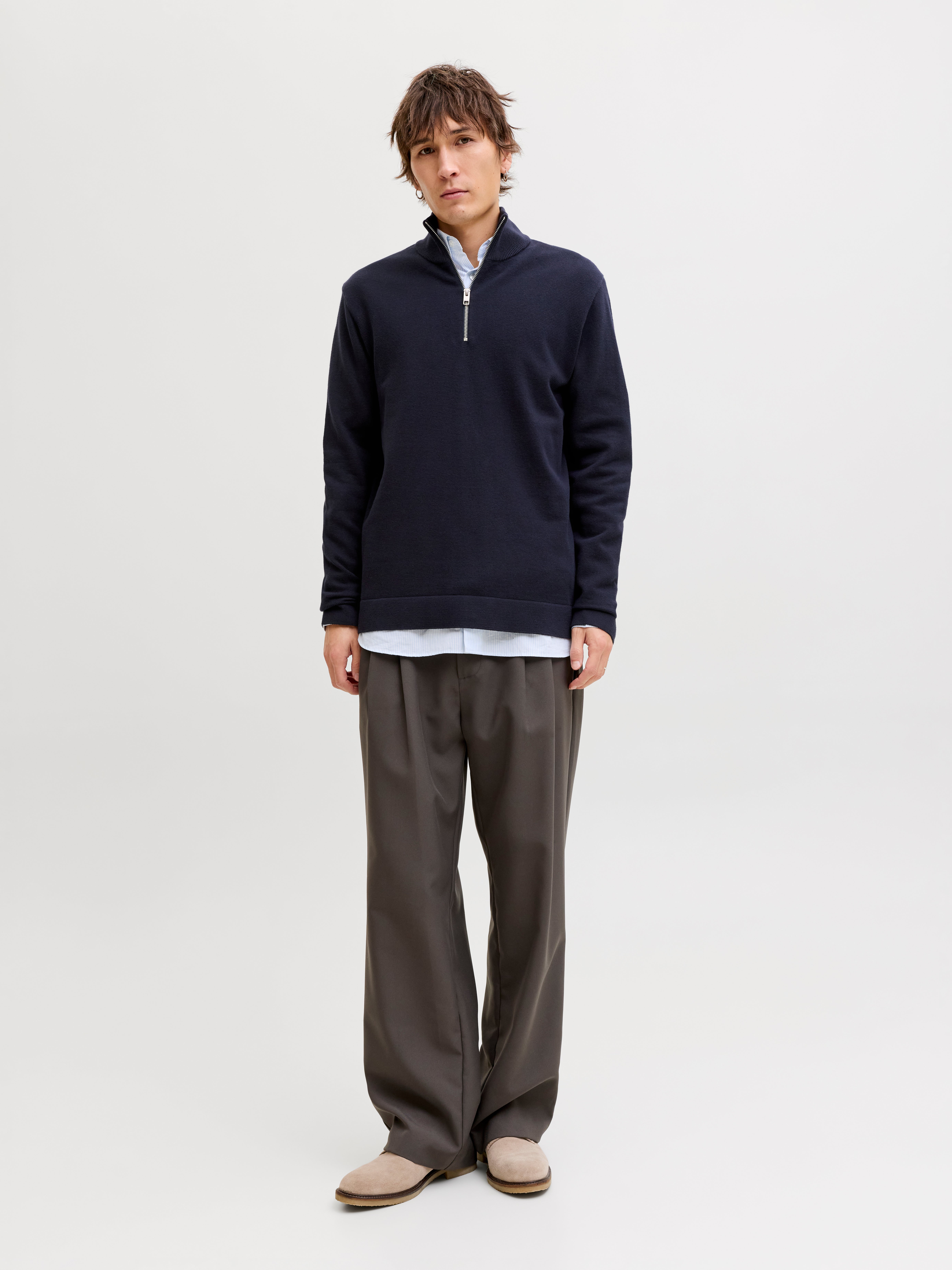 Thumbnail - Einfarbig Strickpullover