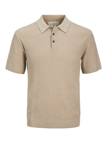 Jack & Jones Vienspalvis Polo -Greige - 12271483