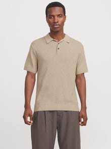 Jack & Jones Vienspalvis Polo -Greige - 12271483
