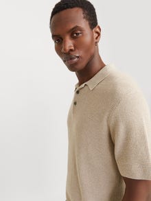 Jack & Jones Vienspalvis Polo -Greige - 12271483