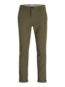 Jack & Jones Priglundantis kirpimas Chino kelnės -Olive Night - 12271621
