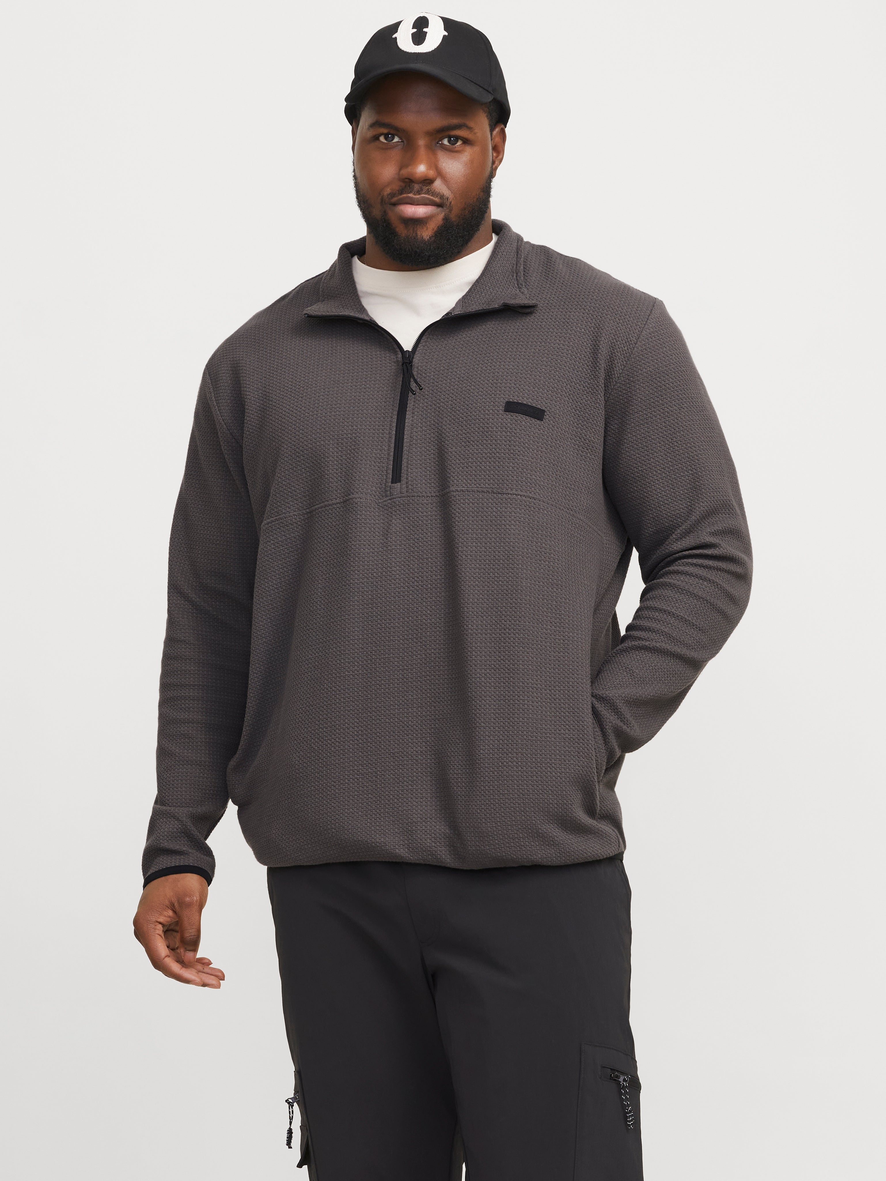 Plus Size Einfarbig Fleece Sweatshirt