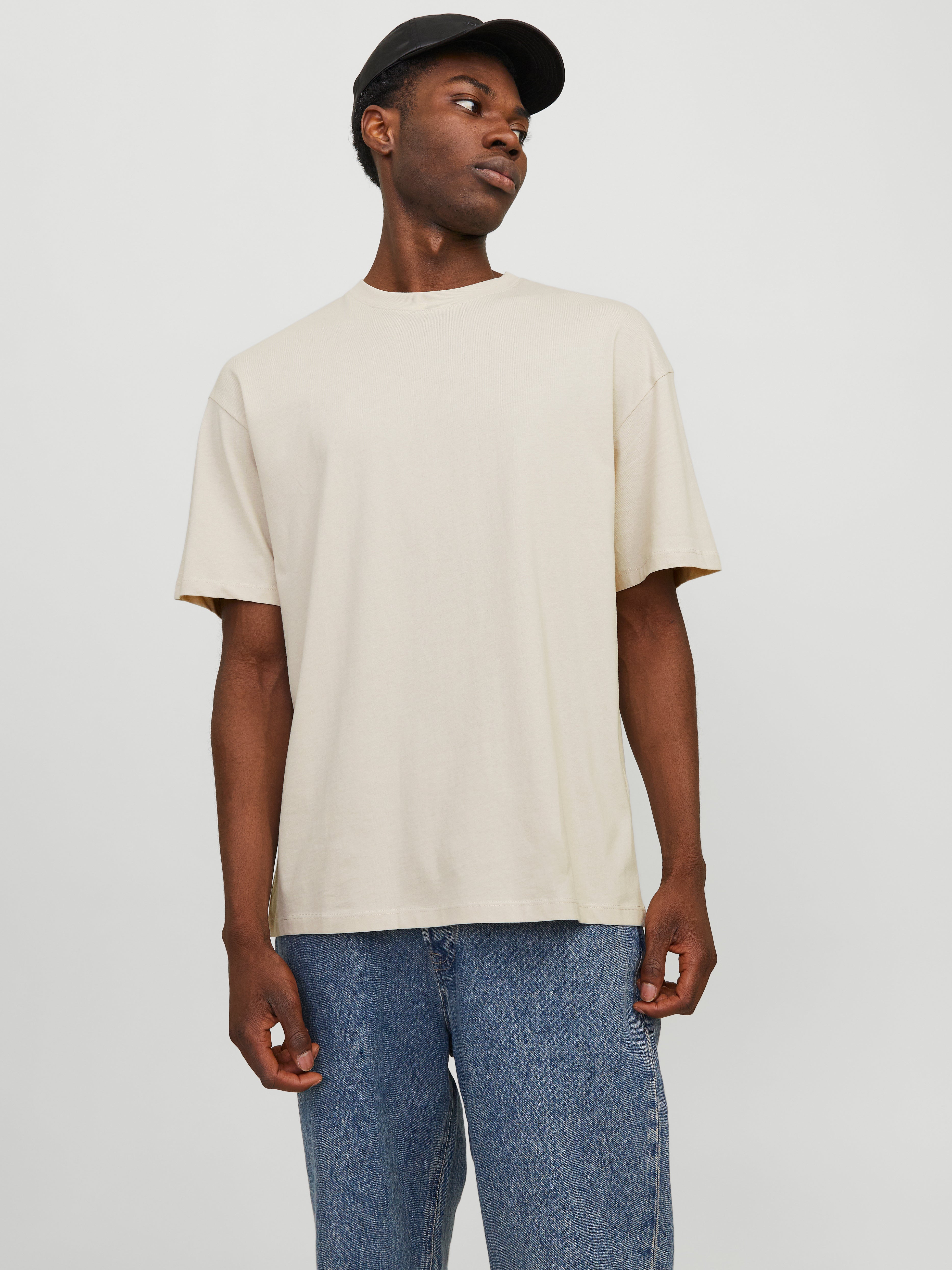 Gedruckt Rundhals T-shirt | Beige | Jack & Jones®