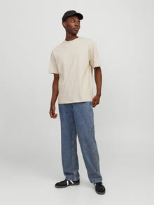 Jack & Jones Trykk Rund hals T-skjorte -Moonbeam - 12271945